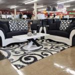 Sofa and Loveseat - $999-
L&A 8000-30/20 BLK/WHT