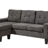 Sofa with Chaise - $599-
Global U353S/O Grey Chenille